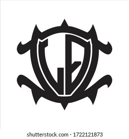 LQ Logo monogram isolated with frame shield shape design template