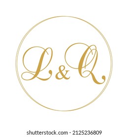 LQ monogram initial letters logo Design Vector