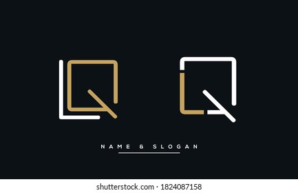 LQ, QL Abstrakte Logo Monogram Template Vektor