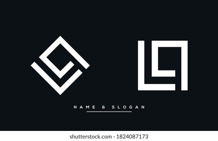 LQ, QL Abstract Logo Monogram Template vector