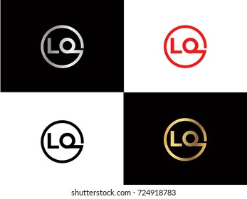 LQ text gold black silver modern creative alphabet letter logo design vector icon

