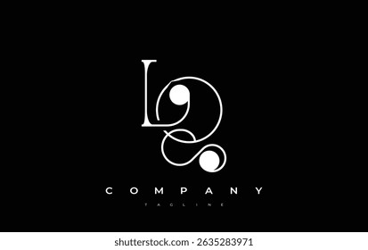 LQ Typography Logo Design. Stylish monogram design depiction featuring the letters L and Q combined in an artistic signature style, delivering a unique and creative visual representation.