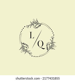 LQ wedding initial logo letters in high quality professional design that will print well across any print media