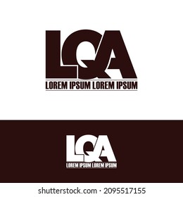 LQA letter monogram logo design vector
