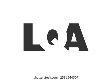 LQA logo design. Initial letter L Q A bold font style for tech startups, consulting, corporate branding. Creative company name, headlines typography identity, trendy logotype. Vector illustration.