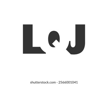 LQJ logo design. Initial letter L Q J bold font style for tech startups, consulting, corporate branding. Creative company name, headlines typography identity, trendy logotype. Vector illustration.