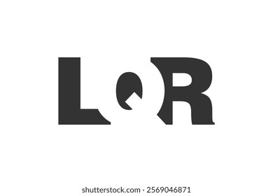 LQR logo design. Initial letter L Q R bold font style for tech startups, consulting, corporate branding. Creative company name, headlines typography identity, trendy logotype. Vector illustration.