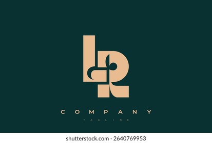 LR Abstract Geometric Logo Design. Modern and elegant logo design with simplistic typography elements, showcasing branding excellence.