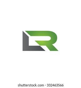 LR company linked letter logo green