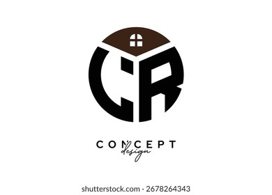 LR Criativa de imóveis Monograma Logo Conceito Design em forma de círculo