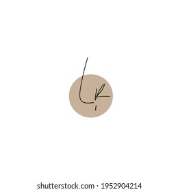 Logo manuscrito LR para identidad