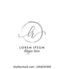 LR Initial beauty monogram logo vector