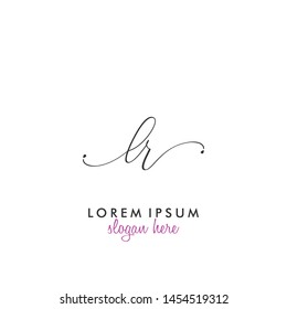 LR Initial beauty monogram logo vector