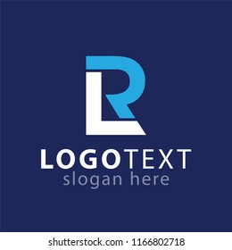 LR Initial letter abstract logo vector
