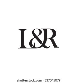 L&R Initial logo. Ampersand monogram logo