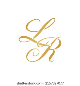 LR initial logo design vector stock