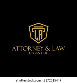 LR initial monogram for lawfirm logo ideas with creative polygon style design