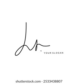 Lr Initial signature logo vector design