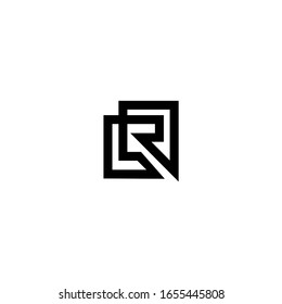 LR L R Letter Initial Logo Design