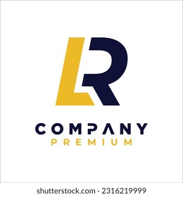 vector de diseño de logotipo de lr l r monocasco