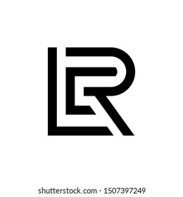 LR LcR logo monogram icon vector template
