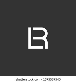 LR letter designs for logo and icons
