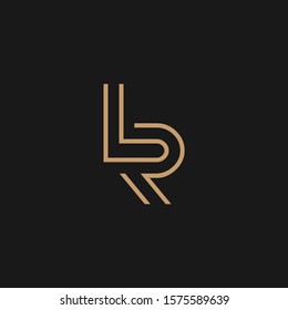 LR letter designs for logo and icons