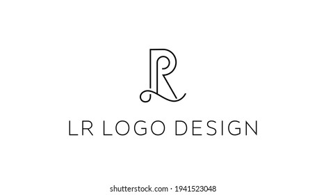LR letter designs for logo and icons. vector logo with the initials "RL"