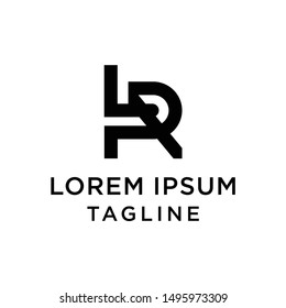 LR Letter Initial Logo Design Template.