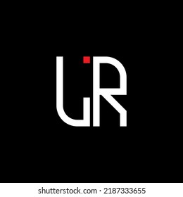 LR-Brief-Logo kreatives Design mit Vektorgrafik