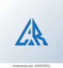 Diseño creativo del logo de la carta LR. Diseño único LR.
