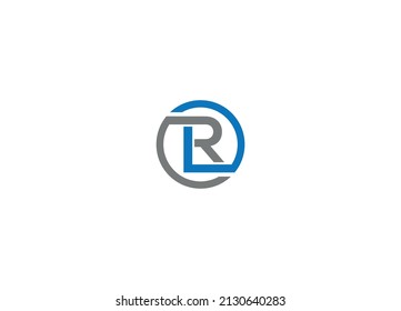 Diseño de logotipo de carta LR con plantilla de icono inicial creativa moderna