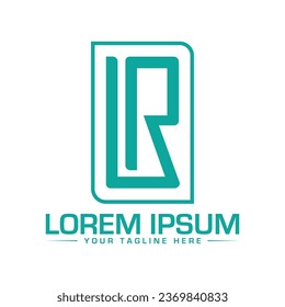Diseño del logotipo de la carta LR Diseño del logotipo único y moderno