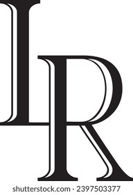 LR letter modern logo design
