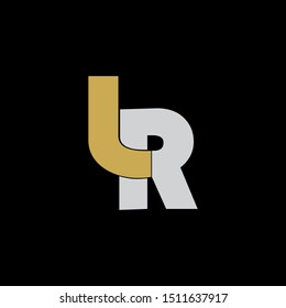 LR Letter monogram with abstrac concept style design