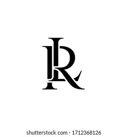 lr letter original monogram logo design