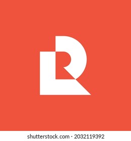 LR lettermark logo. Combination of letters L and R. LR or RL monogram logo