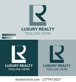 LR Logo design. Creative and minimal Logo design for business this called Luxury Realty
