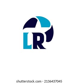 LR logo design. LR Professional letter logo design.