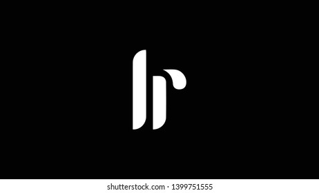 LR logo design template vector illustration minimal design