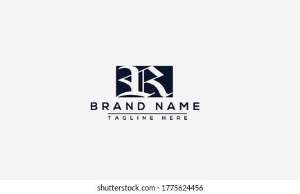LR Logo Design Template Vector Graphic Branding Element.