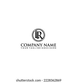 LR Logo Design Template Vector Graphic Branding Element.