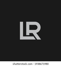 LR logo design. Vector illustration.