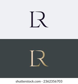 LR logo design. Vector illustration.