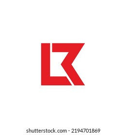 Logotipo LR. Vector de diseño de letras.