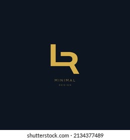 Diseño moderno de la carta del logotipo LR