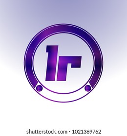 LR Logo, Metal Logo, purple Logo, Monogram