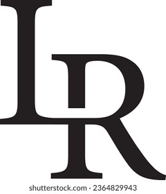 LR or LRD letter logo design