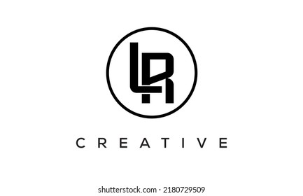 LR monogram. initial letters LR eye-catching Typographic logo design with circle, very creative stylish lettering logo icon for your business and company