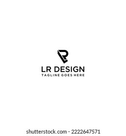 LR, diseños de letras RL para diseño de logotipo